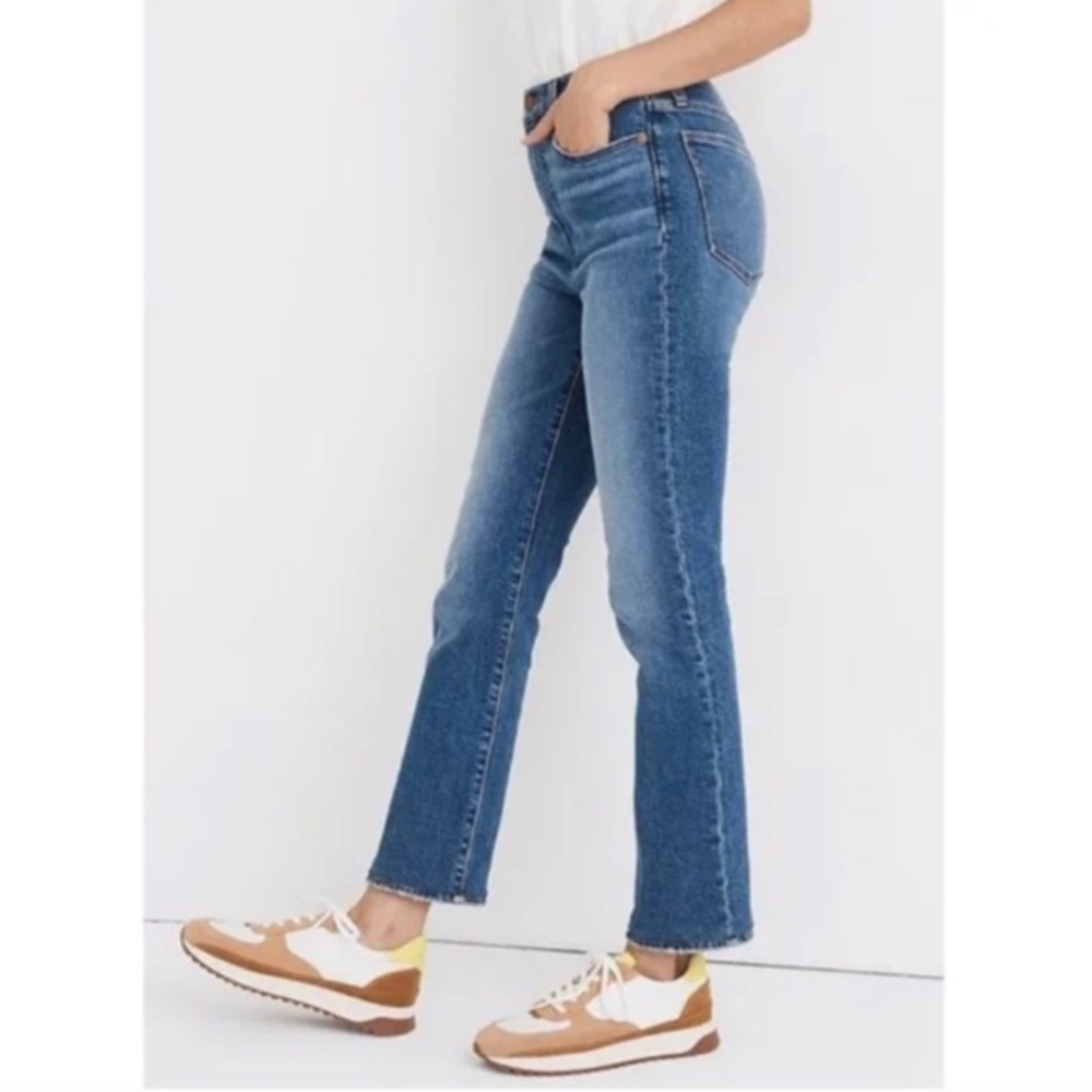 Madewell Slim Demi Boot Raw Hem Blue Jeans Size 26